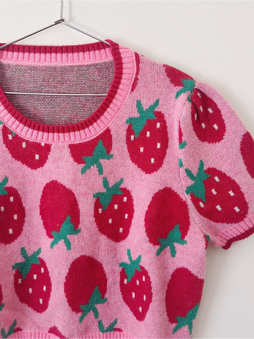 Cider • Strawberry Sweater in Deco Print Pink/Red
